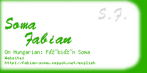 soma fabian business card